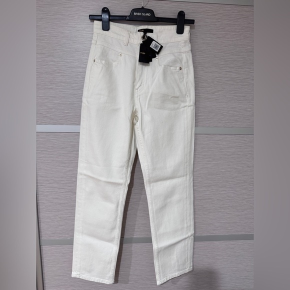 NWT MAJE Cotton Pants In Ecru Sz. 36 - Picture 1 of 12